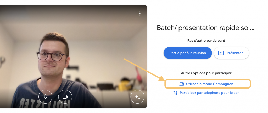 Google Meet Mode Compagnon