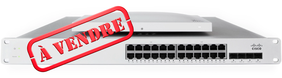 Vendre du matériel Cisco Meraki d'occasion - Illustration d'un switch et d'une borne WiFi