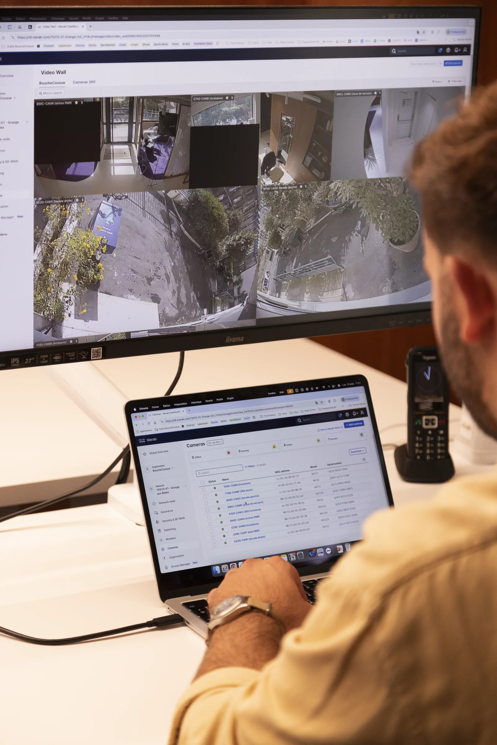 Supervision de caméras Cisco Meraki depuis un poste BoucheCousue
