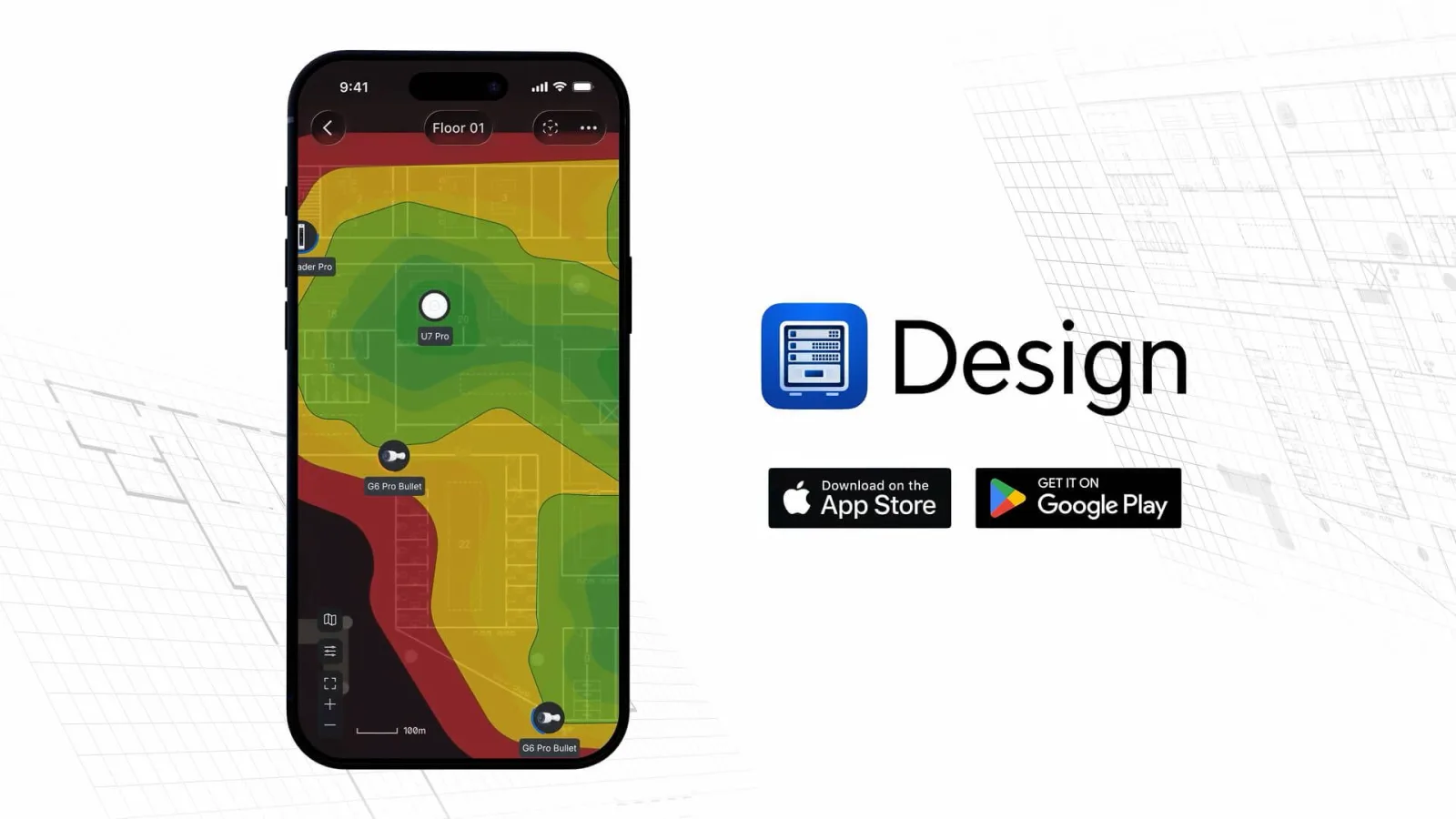 Simulation de couverture WiFi sur un plan dans UniFi Design Center