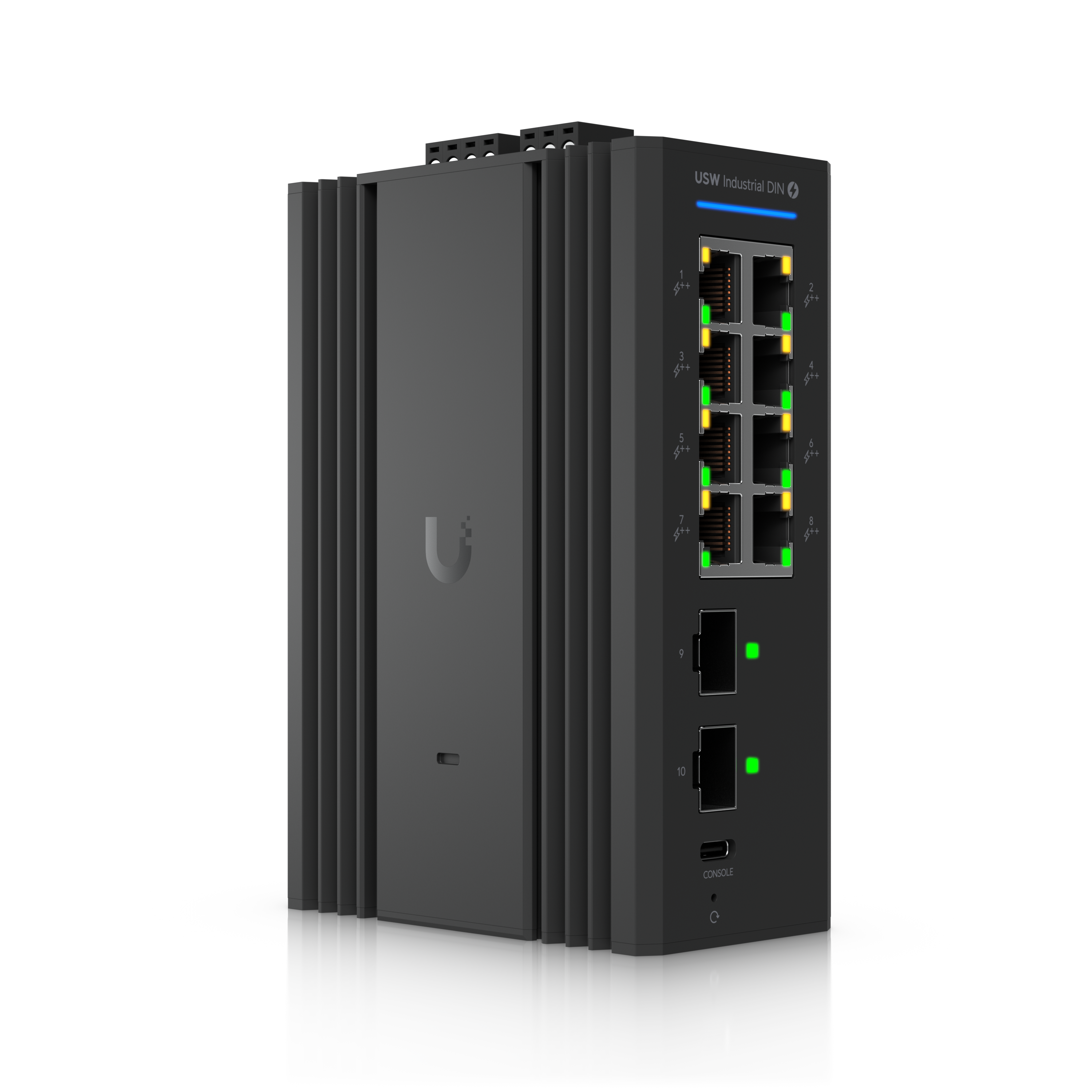 Switch industriel Ubiquiti UniFi Industrial DIN 8 PoE