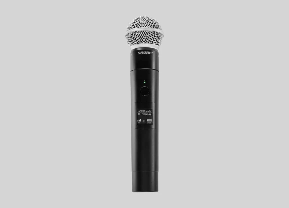 Microphone à main Shure MXW2X avec capsule SM58